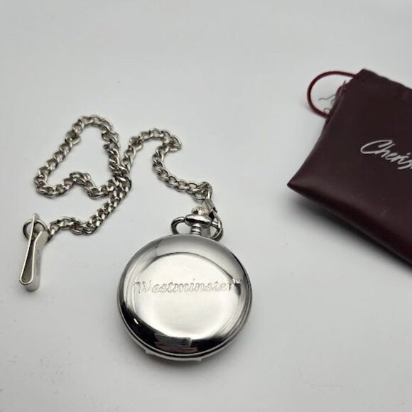 Wolf Pocket Watch on chain with clip - Picture 2 of 3